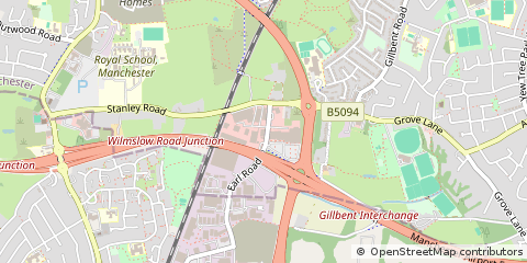 Map of Cheadle, Cheshire