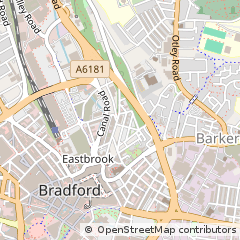 Map of Bradford, West Yorkshire
