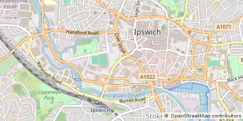Map of Ipswich, Suffolk
