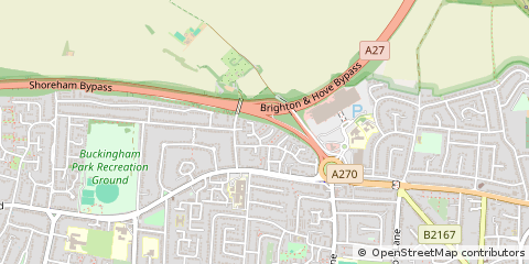 Map of Shoreham by SEA, West Sussex