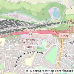 Map of Folkestone, Kent
