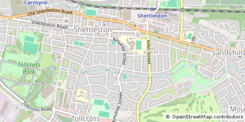 Map of Glasgow, Lanarkshire