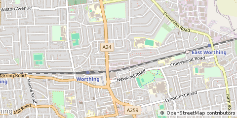 Map of Worthing