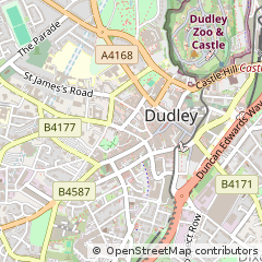 Map of Dudley, West Midlands