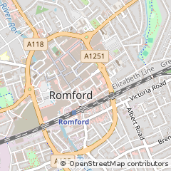 Map of Romford, Essex