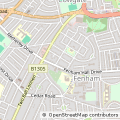 Map of Newcastle Upon Tyne, Tyne and Wear
