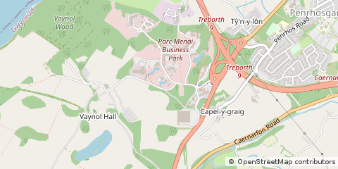 Map of Bangor, Gwynedd