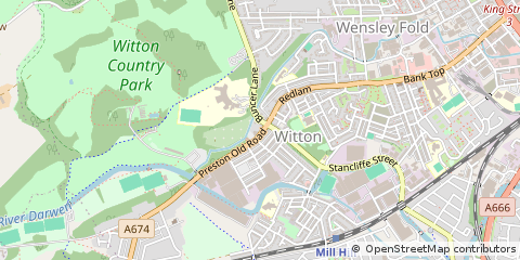 Map of Blackburn, Lancashire