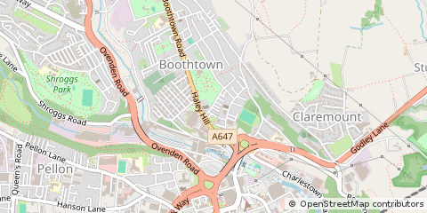 Map of Halifax, West Yorkshire