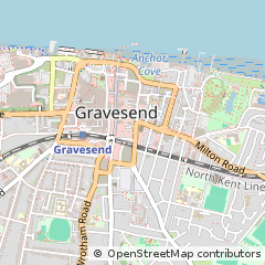 Map of Gravesend, Kent