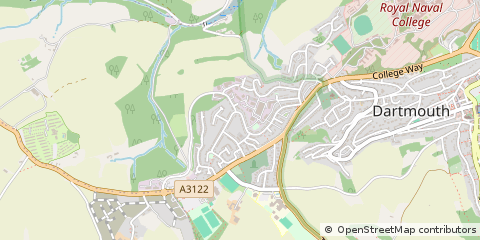 Map of Dartmouth, Devon