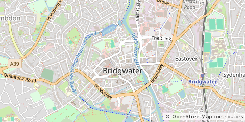 Map of Bridgwater, Somerset