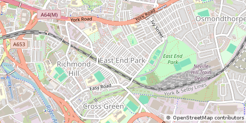 Map of Leeds, West Yorkshire