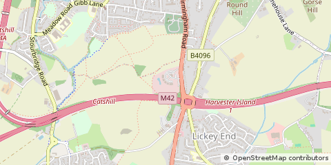 Map of Bromsgrove, Worcestershire