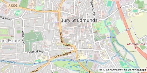 Map of Bury ST Edmunds, Suffolk