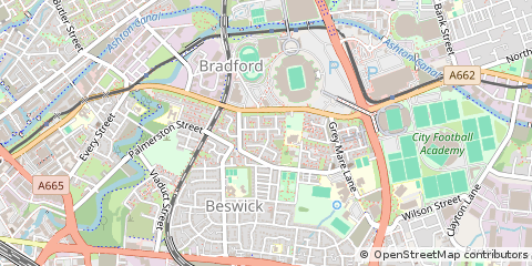 Map of Manchester, Lancashire