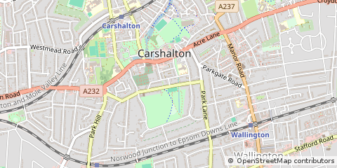 Map of Carshalton, Surrey