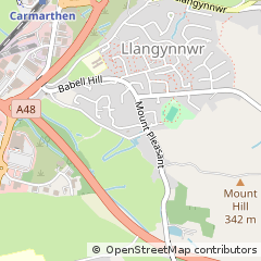 Map of Carmarthen
