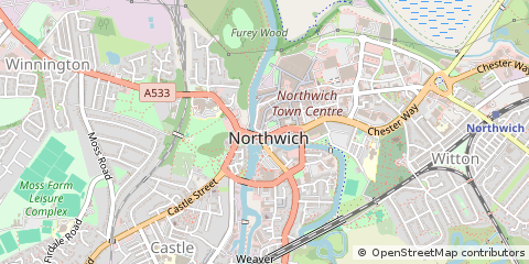 Map of Northwich, Cheshire