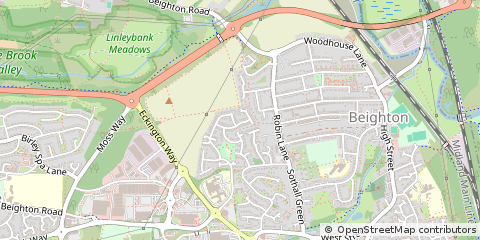 Map of Sheffield, South Yorkshire