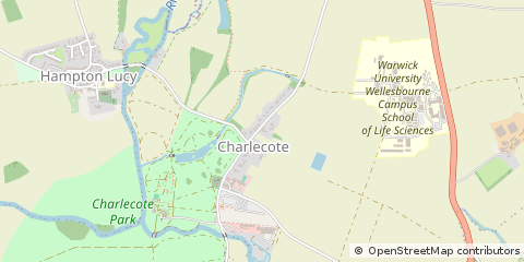 Map of Warwick, Warwickshire