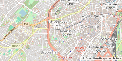 Map of Sheffield