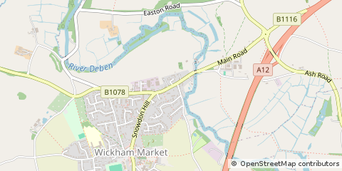 Map of Woodbridge, Suffolk