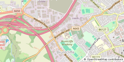 Map of Leeds, West Yorkshire