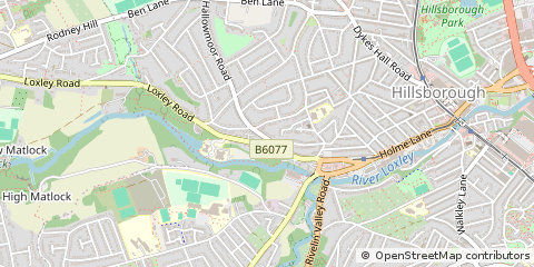 Map of Sheffield, South Yorkshire