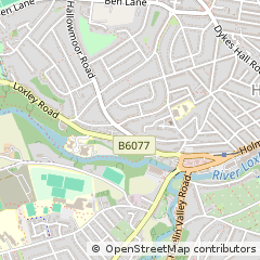 Map of Sheffield, South Yorkshire