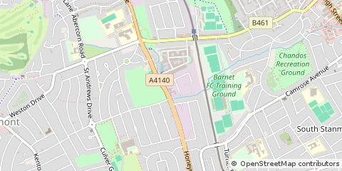 Map of Stanmore, Middlesex