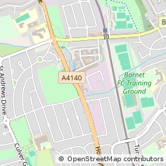 Map of Stanmore, Middlesex