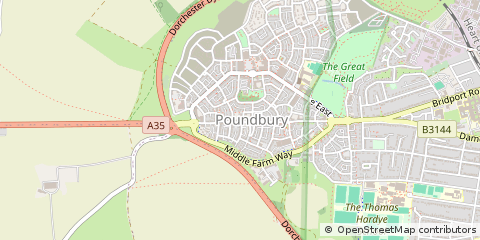 Map of Dorchester, Dorset