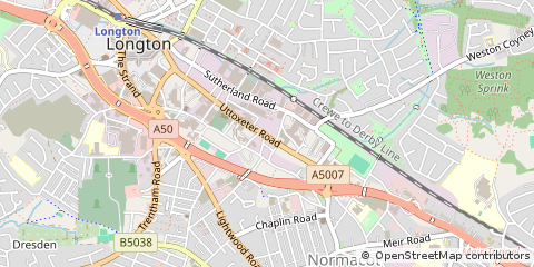 Map of Stoke-on-Trent