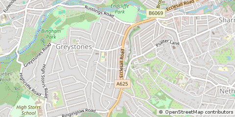 Map of Sheffield