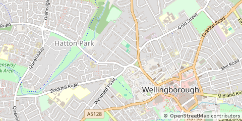 Map of Wellingborough, Northants