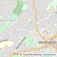 Map of Wellingborough, Northants