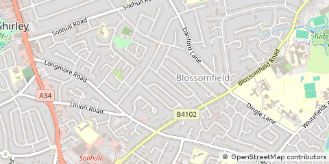 Map of Solihull