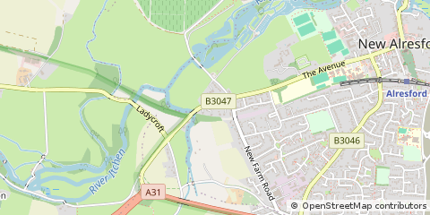 Map of Alresford, Hampshire