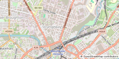 Map of Manchester, North West
