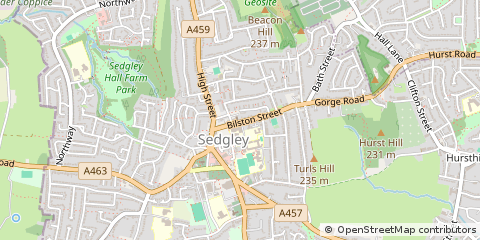 Map of Dudley
