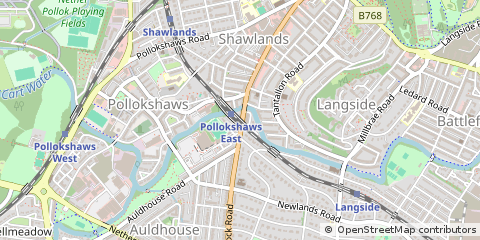 Map of Glasgow, Lanarkshire