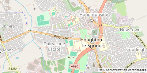 Map of Houghton-LE-Spring, Tyne & Wear