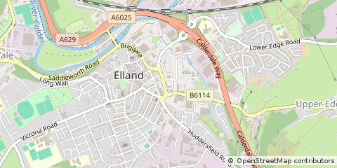 Map of Halifax, Elland, Halifax