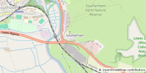 Map of Lewes, East Sussex