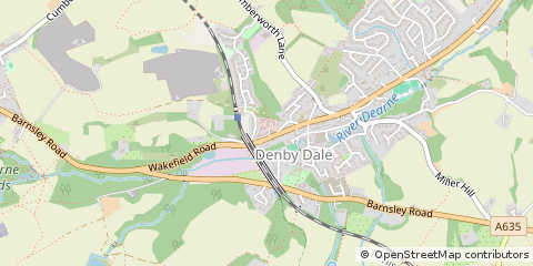 Map of Huddersfield, West Yorkshire