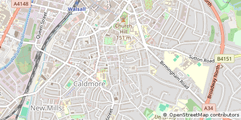 Map of West Midlands