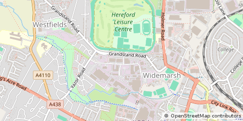 Map of Hereford, Herefordshire