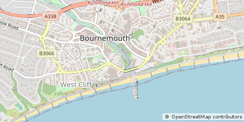 Map of Bournemouth, Dorset