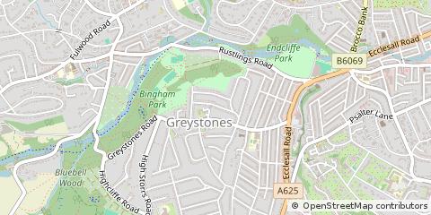 Map of Sheffield